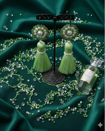 Háčkované  dizajnové náušnice "Sila nežnosti"